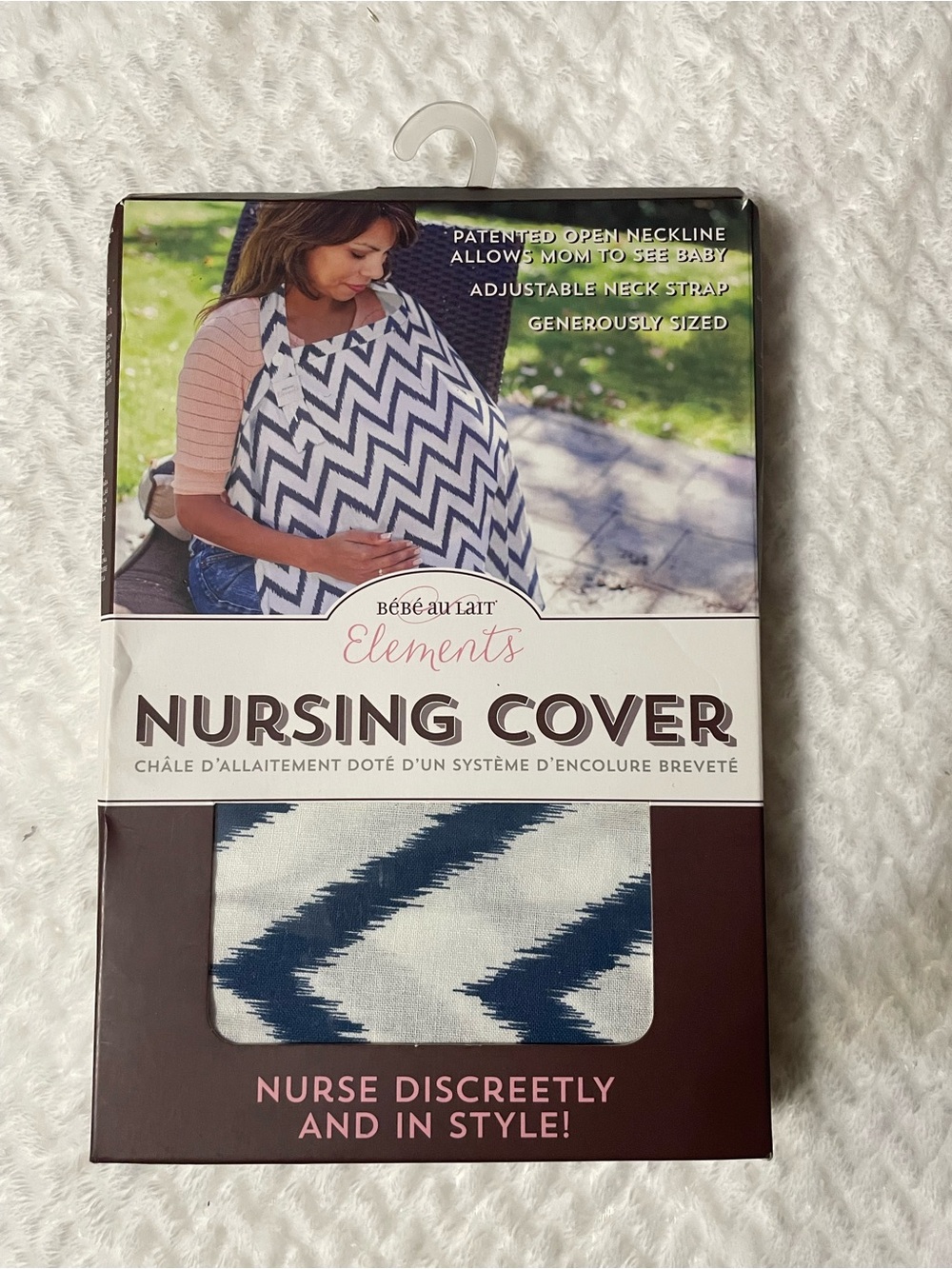 New 100% Cotton Nursing Cover Chevron Pattern